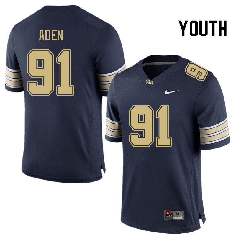 Youth #91 Thomas Aden Pitt Panthers College Football Jerseys Stitched Sale-Navy